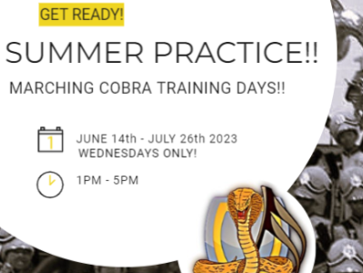 MARCHING COBRA BAND HOSTS SUMMER PRACTICES